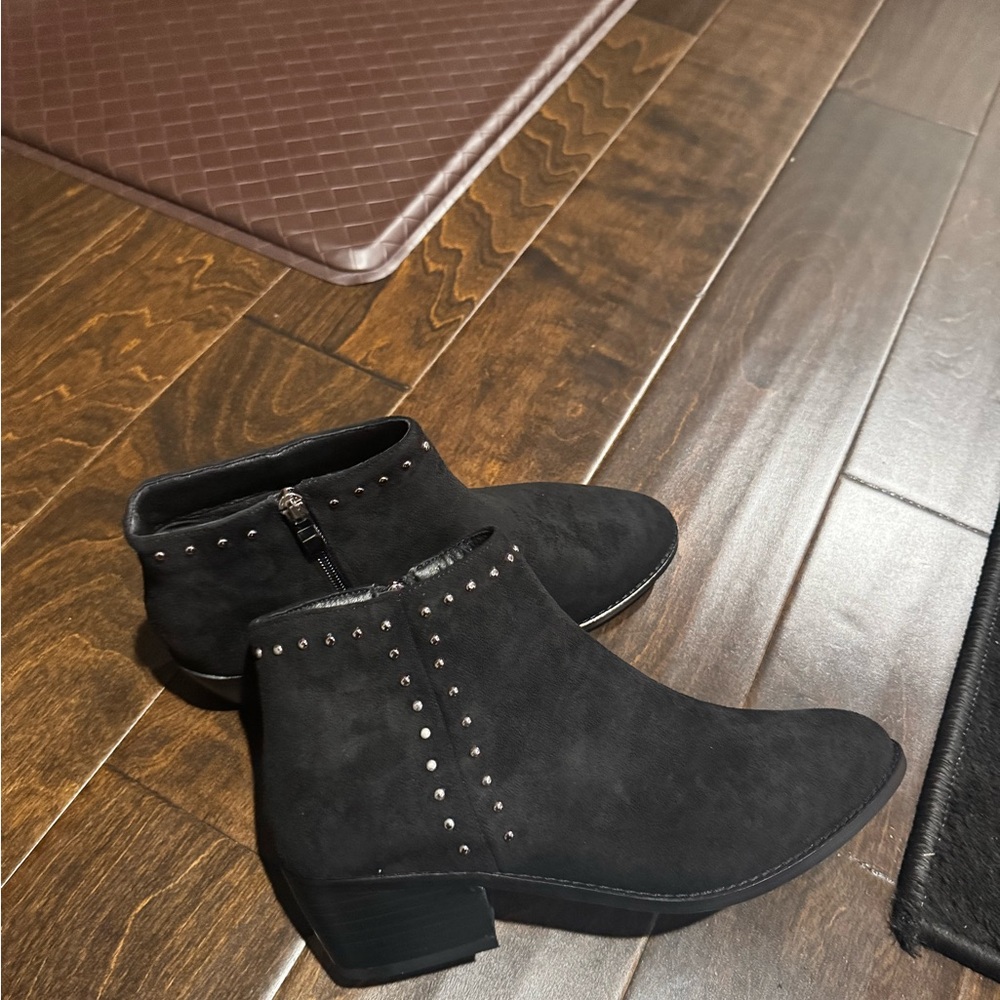 Black Studded Ankle Boots